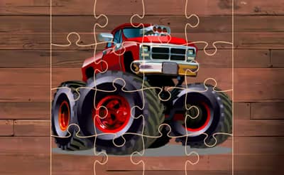 Crazy Monster Trucks Puzzle