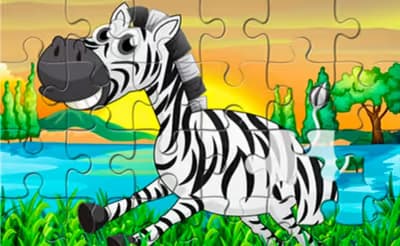 Happy Animals Jigsaw Game