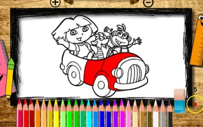 Cute Girl Coloring Book