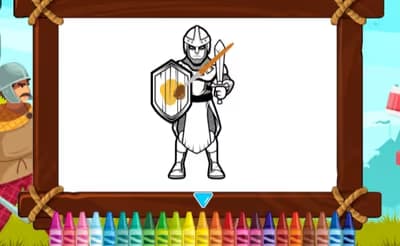 Warriors Against Enemies Coloring