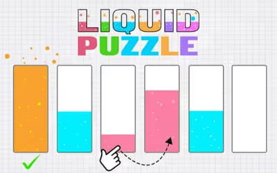 Liquid puzzle: sort the colors