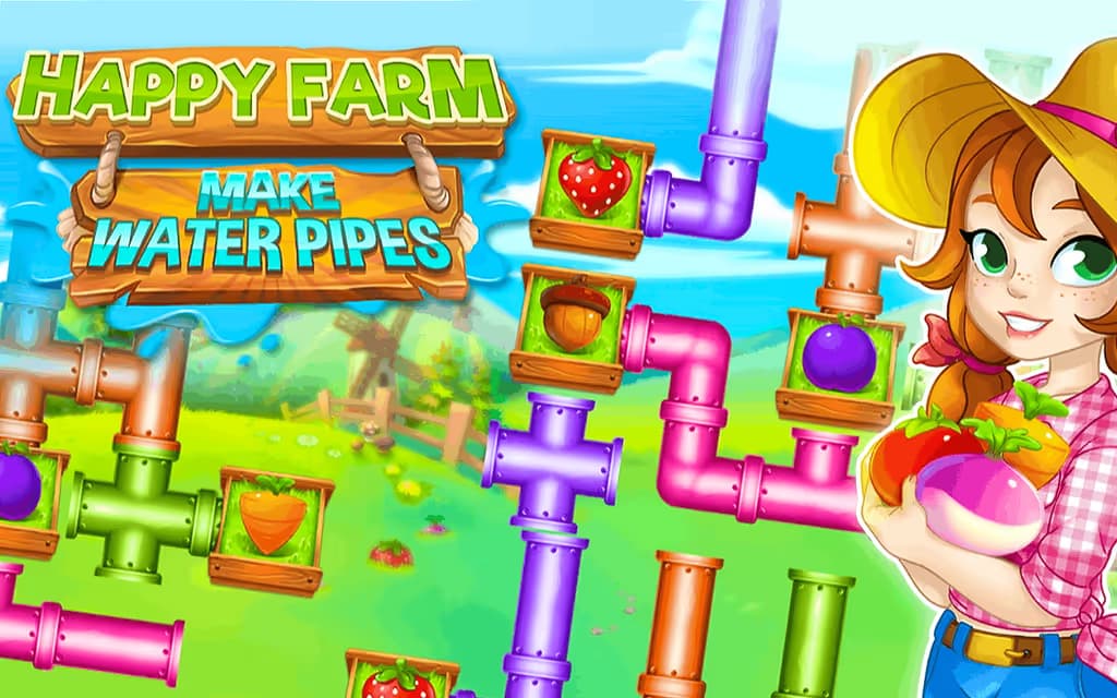 Happy farm: Make Water Pipes