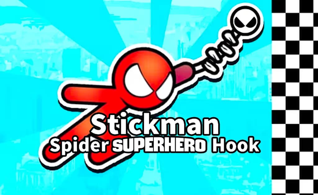 Stickman Spider Superhero with Hook