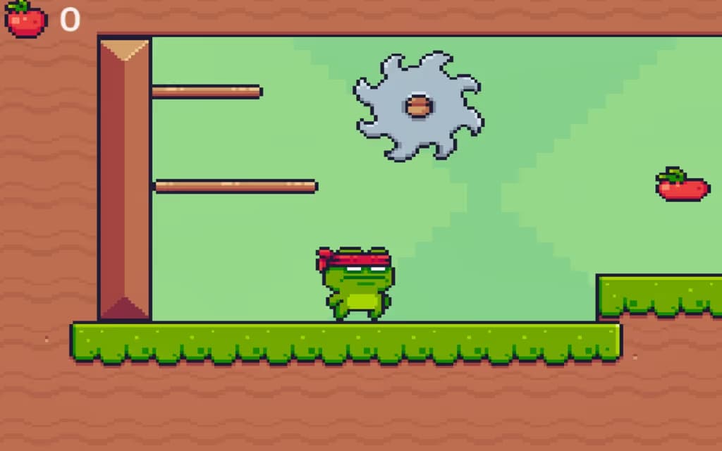 Green Ninja Collects Apples